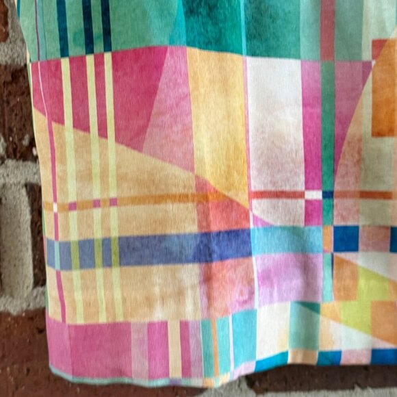 Vilagallo Geometric Shift Dress Multicolor | Size 38 (US 6-8) | Bold Print - Picture 5 of 7